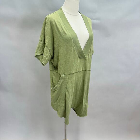 Free People Why Not Romper in Adventurer/Green Size Small - Picture 10 of 16